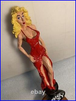 BIG EASY BEER BLONDE TRAMP IN A RED DRESS draft beer tap handle. LOUISIANA