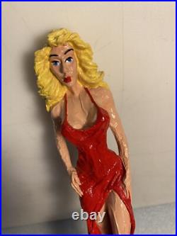 BIG EASY BEER BLONDE TRAMP IN A RED DRESS draft beer tap handle. LOUISIANA