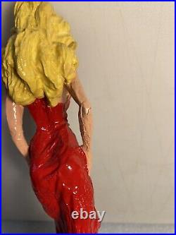 BIG EASY BEER BLONDE TRAMP IN A RED DRESS draft beer tap handle. LOUISIANA