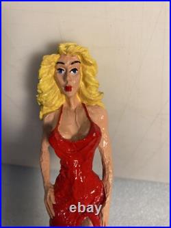 BIG EASY BEER BLONDE TRAMP IN A RED DRESS draft beer tap handle. LOUISIANA