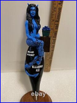 BLUE POINT BREWING BLUEBERRY FEMALE CENTAUR draft keg beer tap handle. NEW YORK