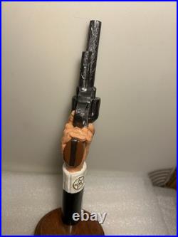 BLUE POINT BREWING HAZY BASTARD 44 MAGNUM PISTOL Draft beer tap handle. NEW YORK