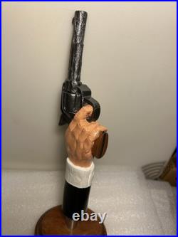 BLUE POINT BREWING HAZY BASTARD 44 MAGNUM PISTOL Draft beer tap handle. NEW YORK