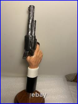 BLUE POINT BREWING HAZY BASTARD 44 MAGNUM PISTOL Draft beer tap handle. NEW YORK