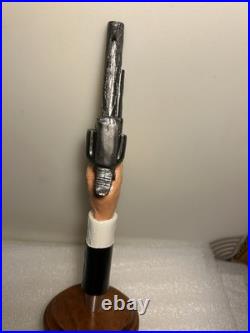 BLUE POINT BREWING HAZY BASTARD 44 MAGNUM PISTOL Draft beer tap handle. NEW YORK
