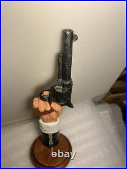 BLUE POINT BREWING HAZY BASTARD 44 MAGNUM PISTOL Draft beer tap handle. NEW YORK