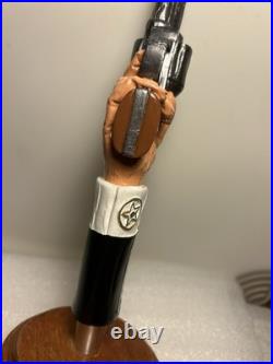 BLUE POINT BREWING HAZY BASTARD 44 MAGNUM PISTOL Draft beer tap handle. NEW YORK