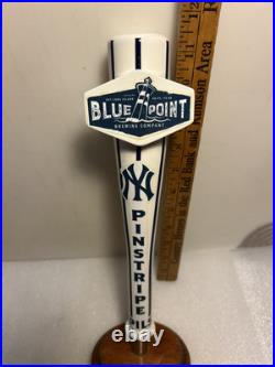 BLUE POINT BREWING NY YANKEES PINSTRIPE PILS BAT draft beer tap handle. NEW YORK BLUE POINT BREWING NY YANKEES PINSTRIPE PILS BAT draft beer tap handle. NEW YORK