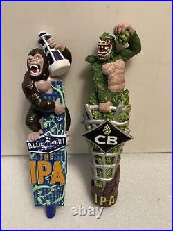BLUE POINT THE IPA KING KONG AND CB'S CAGED ALPHA IPA HOPPED UP MONKEY Beer Taps BLUE POINT THE IPA KING KONG AND CB'S CAGED ALPHA IPA HOPPED UP MONKEY Beer Taps