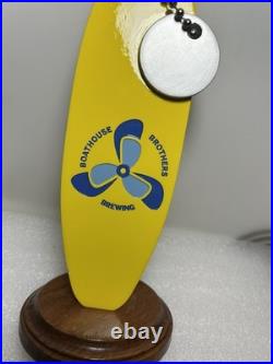 BOATHOUSE BROTHERS BREWING BOAT KEY FLOATATION draft beer tap handle. MINNESOTA