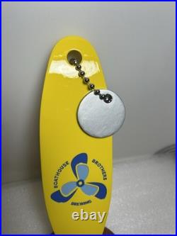 BOATHOUSE BROTHERS BREWING BOAT KEY FLOATATION draft beer tap handle. MINNESOTA