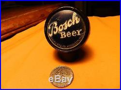 BOSCH BEER TAP KNOB PORCELAIN HOUGHTON MICHIGAN BLUE & SILVER HANDLE PULL DRAW