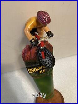 BOULDER BEER COMPANY SINGLETRACK ALE MOUNTAIN BIKER beer tap handle. COLORADO