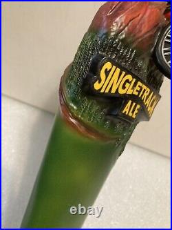 BOULDER BEER COMPANY SINGLETRACK ALE MOUNTAIN BIKER beer tap handle. COLORADO