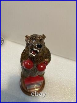 BRAWLING BEAR KNOCKOUT draft beer tap handle. MARYLAND. Closed