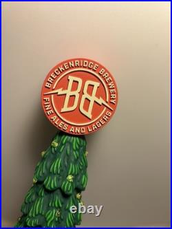 BRECKENRIDGE CHRISTMAS ALE CHRISTMAS TREE draft beer tap handle. WORKING