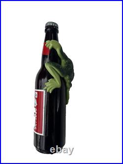 BUDWEISER BULLFROG on a BEER BOTTLE Tap Handle Frog ST. LOUIS, MISSOURI 1995 VTG