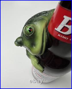 BUDWEISER BULLFROG on a BEER BOTTLE Tap Handle Frog ST. LOUIS, MISSOURI 1995 VTG