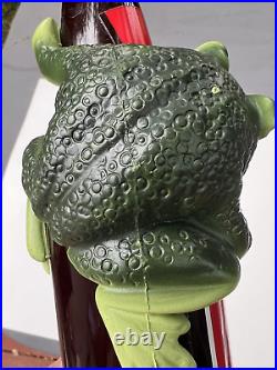 BUDWEISER BULLFROG on a BEER BOTTLE Tap Handle Frog ST. LOUIS, MISSOURI 1995 VTG