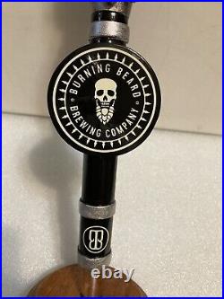 BURNING BEARD BREWING COMPANY SIGNATURE SKULL draft beer tap handle. CALIFORNIA
