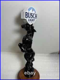 BUSCH LIGHT BEER WILD BLACK STALLION Draft beer tap handle. ST. LOUIS, MISSOURI