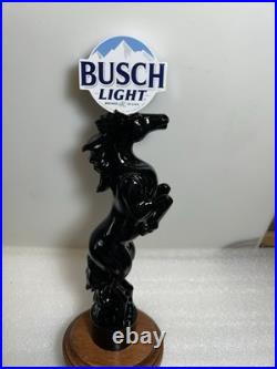 BUSCH LIGHT BEER WILD BLACK STALLION Draft beer tap handle. ST. LOUIS, MISSOURI