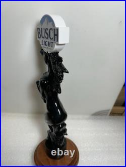 BUSCH LIGHT BEER WILD BLACK STALLION Draft beer tap handle. ST. LOUIS, MISSOURI