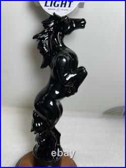 BUSCH LIGHT BEER WILD BLACK STALLION Draft beer tap handle. ST. LOUIS, MISSOURI