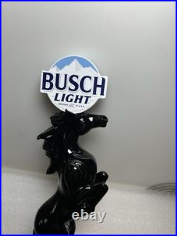 BUSCH LIGHT BEER WILD BLACK STALLION Draft beer tap handle. ST. LOUIS, MISSOURI