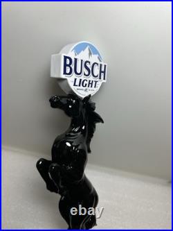 BUSCH LIGHT BEER WILD BLACK STALLION Draft beer tap handle. ST. LOUIS, MISSOURI