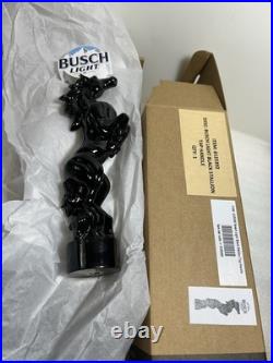 BUSCH LIGHT BEER WILD BLACK STALLION Draft beer tap handle. ST. LOUIS, MISSOURI