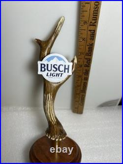 BUSCH LIGHT HUNTING DEER ANTLER TROPHY Draft beer tap handle. ST. LOUIS MISSOURI