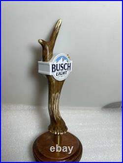 BUSCH LIGHT HUNTING DEER ANTLER TROPHY Draft beer tap handle. ST. LOUIS MISSOURI