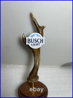 BUSCH LIGHT HUNTING DEER ANTLER TROPHY Draft beer tap handle. ST. LOUIS MISSOURI