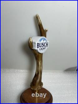 BUSCH LIGHT HUNTING DEER ANTLER TROPHY Draft beer tap handle. ST. LOUIS MISSOURI
