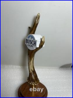 BUSCH LIGHT HUNTING DEER ANTLER TROPHY Draft beer tap handle. ST. LOUIS MISSOURI