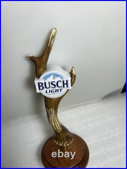 BUSCH LIGHT HUNTING DEER ANTLER TROPHY Draft beer tap handle. ST. LOUIS MISSOURI