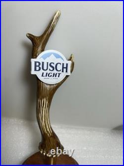 BUSCH LIGHT HUNTING DEER ANTLER TROPHY Draft beer tap handle. ST. LOUIS MISSOURI