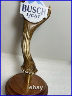 BUSCH LIGHT HUNTING DEER ANTLER TROPHY Draft beer tap handle. ST. LOUIS MISSOURI
