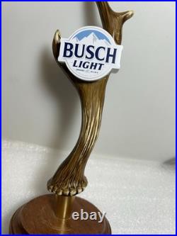 BUSCH LIGHT HUNTING DEER ANTLER TROPHY Draft beer tap handle. ST. LOUIS MISSOURI