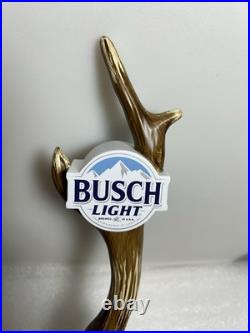 BUSCH LIGHT HUNTING DEER ANTLER TROPHY Draft beer tap handle. ST. LOUIS MISSOURI