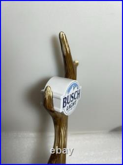 BUSCH LIGHT HUNTING DEER ANTLER TROPHY Draft beer tap handle. ST. LOUIS MISSOURI