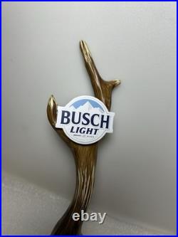BUSCH LIGHT HUNTING DEER ANTLER TROPHY Draft beer tap handle. ST. LOUIS MISSOURI