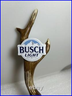 BUSCH LIGHT HUNTING DEER ANTLER TROPHY Draft beer tap handle. ST. LOUIS MISSOURI