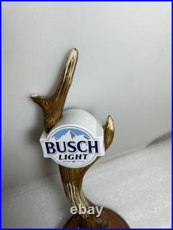 BUSCH LIGHT HUNTING DEER ANTLER TROPHY Draft beer tap handle. ST. LOUIS MISSOURI