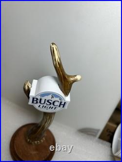 BUSCH LIGHT HUNTING DEER ANTLER TROPHY Draft beer tap handle. ST. LOUIS MISSOURI