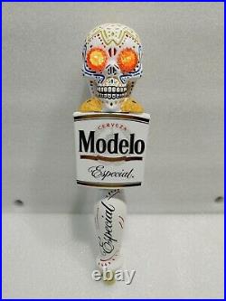 Badass Rare Lighted Modelo Especial Sugar Skull 11.5 Draft Beer Tap Handle Bar