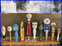 Bar Beer Tap Handles Lot Of 10 With Display Shelf. Budweiser Modelo Land shark