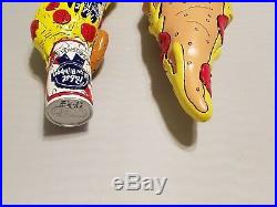 Beer Keg Tap Handle Lot of 2 PBR Pabst Blue Ribbon Pizza Old & New Style