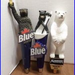 Beer Keg Tap Handle Lot of 3 Diff Rare Bear Labatt Alaskan Hockey Polar Toast